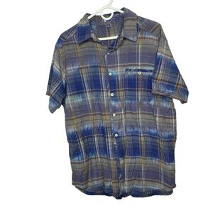 ibex Organic Cotton Button Down Short Sleeve Shirt size XL men’s